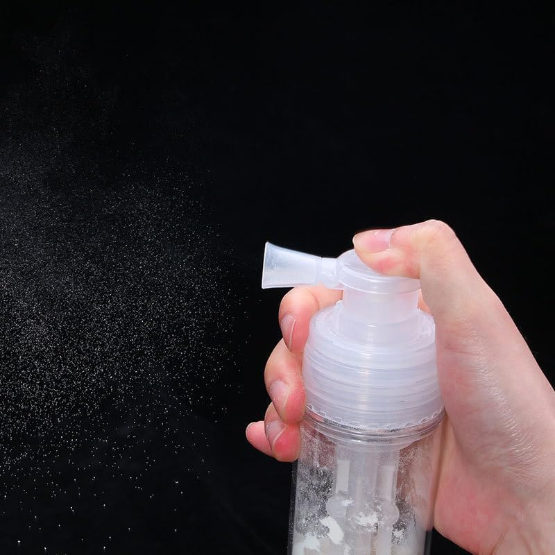 Transparent 110Ml Powder Spray Bottle, Empty Powder Travel Cosmetics Blower, Refillable Hair Fiber Applicator for Hair Salon, Home, Beauty Multi-Purpose,Styling Products,Hair Sprays image number 1