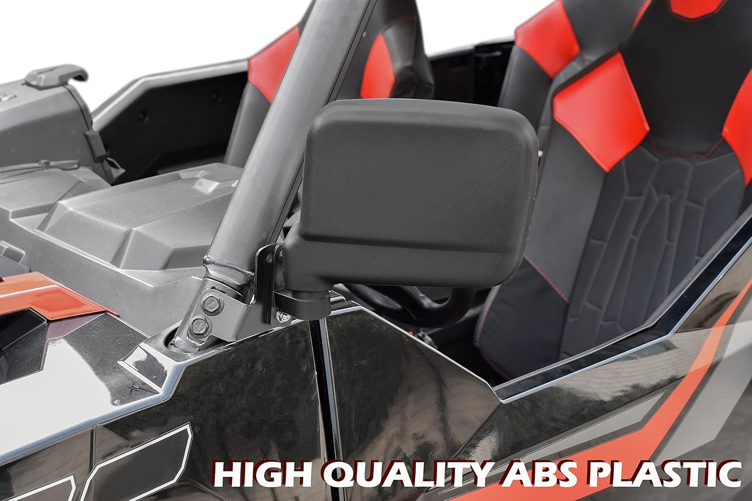 SAUTVS Adjustable Wider Rearview Side Mirrors for Polaris General XP 4 1000, Folding Clear Rear View Side Mirrors for Polaris General 1000/ 4 1000 / XP 1000 / XP 4 1000 2016-2023 Accessories(2Pcs) image number 2