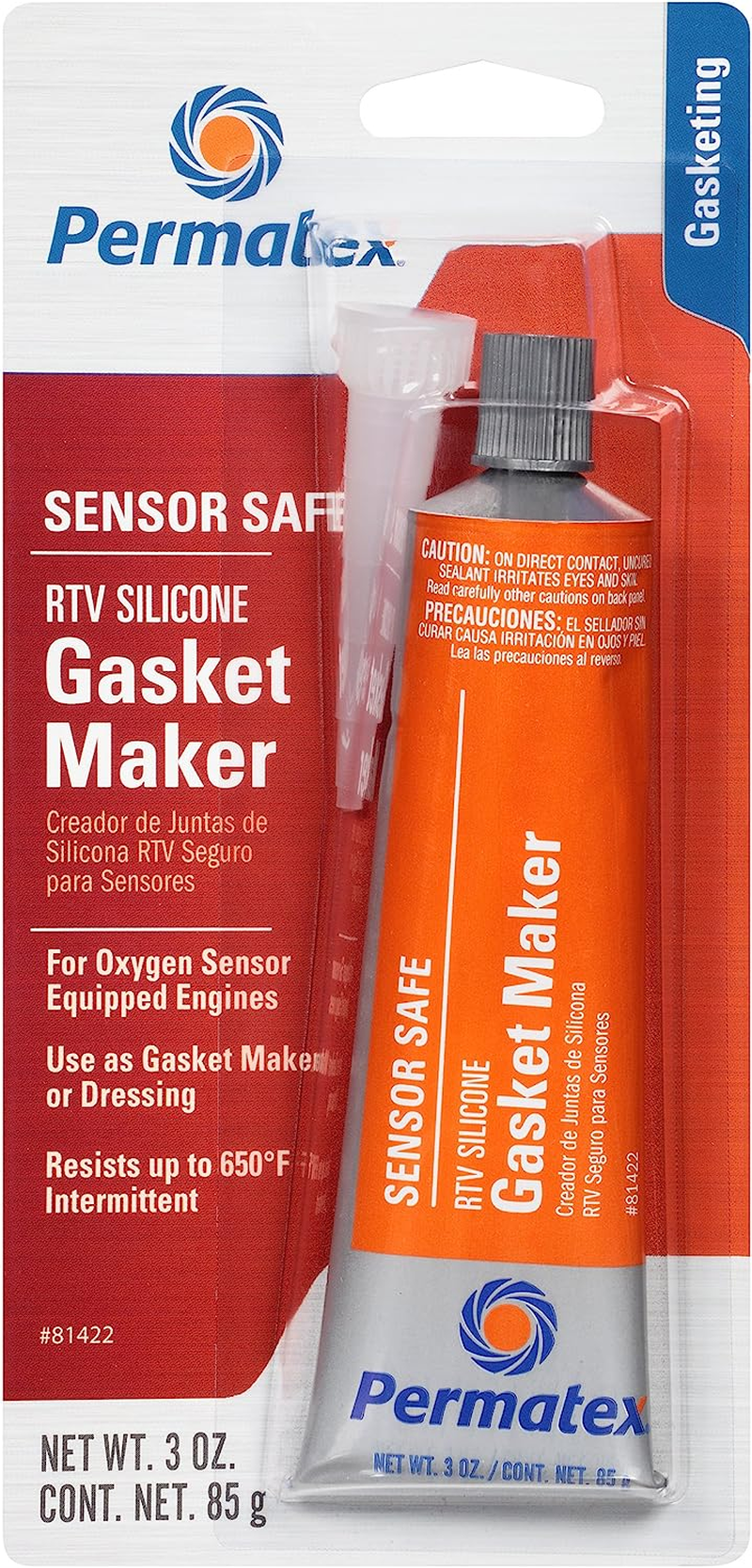 Permatex 81422 High Temp Sensor-Safe RTV Silcone Gasket Maker 85 G