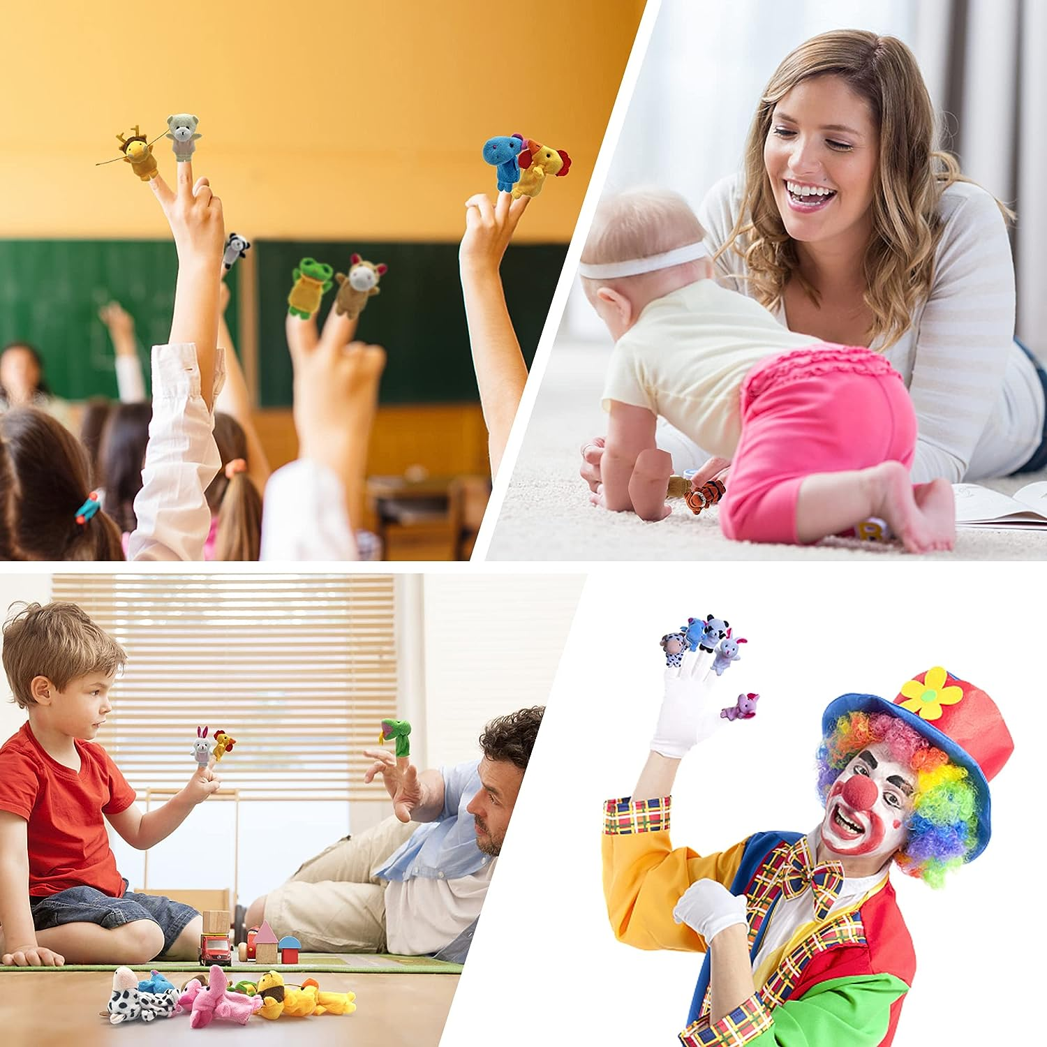 XIPEGPA Finger Puppets Set Mini Stuffed Animals Finger Puppet Toys for Storytelling Playing Teaching Shows Playtime Schools Birthday Party Gift Favor Supplies - Farm Animal image number 5