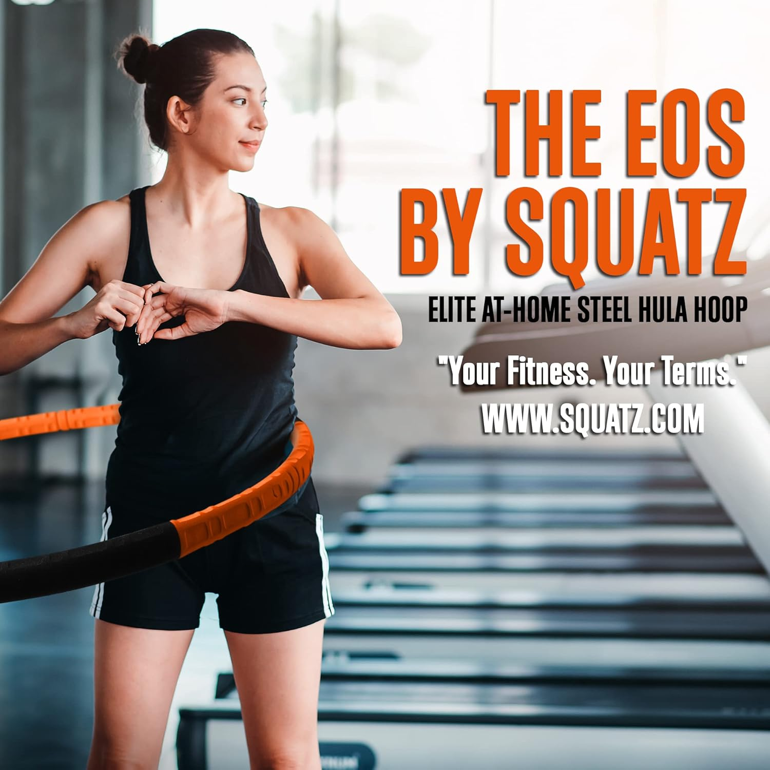 SQUATZ Exercise Hula Hoop for Adults Weight Loss - Weighted Hula Hoop for Workout, Adjustable & Detachable Weighted Hula-Hoop