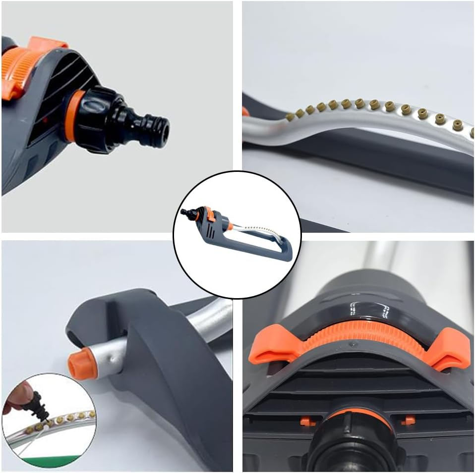 19-Hole Automatic Sprinkler,Lawn Sprinkler,Water Strew,Swing Sprayer,4 Modes Watering Device,For Home, Garden, Lawn, Agricultural Irrigation image number 5