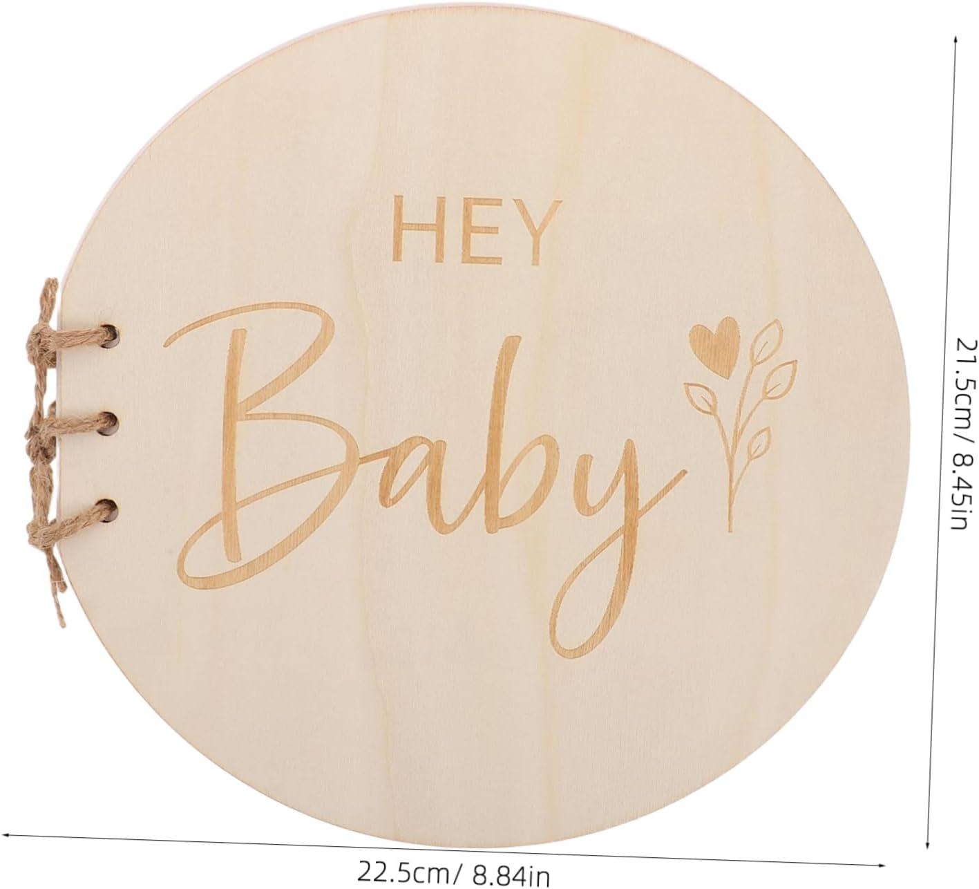 DOITOOL Natural Wood Shower Guest Book Elegant Keepsake Memory Album for Newborn Welcome for Nursery Decor and Celebrations image number 2