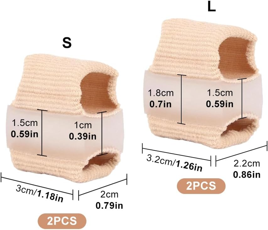 2 Pairs of Toe Separators Hallux Valgus, Silicone Large Toe Spacers with 2 Different Sizes of Toe Separator, Toe Separator for Hallux Valgus Correction Women Men image number 5