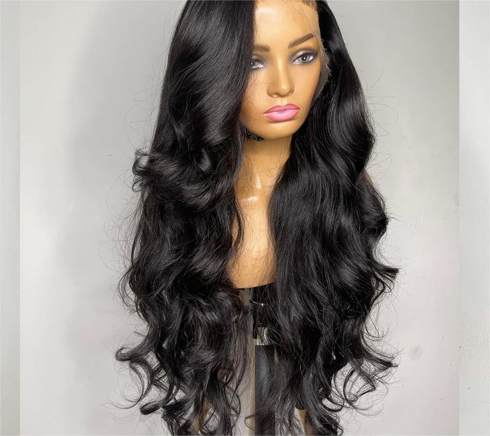 Wave Lace Front Glueless Wigs Pre Plucked Pre Cut HD Lace No Glue 10A Lace Closure Wigs for Women with Natural Hairline Natural Color 180% Density&zwnj; image number 5