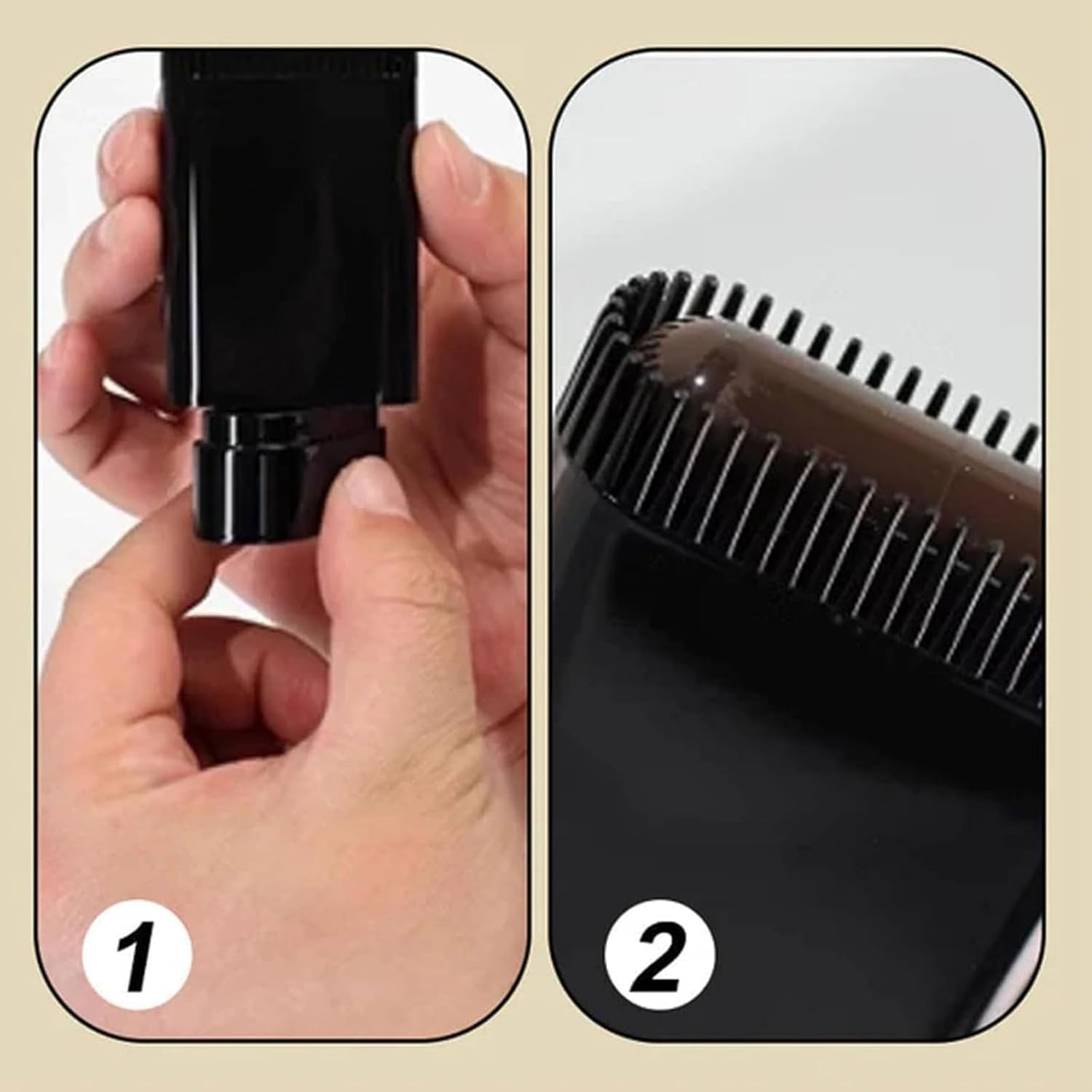 Swarous Long Lasting Hair Color Stick, Instant Hair Color Stick with Built-In Comb, Upgraded Waterproof and Sweat-Proof Hairs Dye Comb, Portable Dye Comb for Gray Hairs Coverage (Black+Black-Brown) image number 2