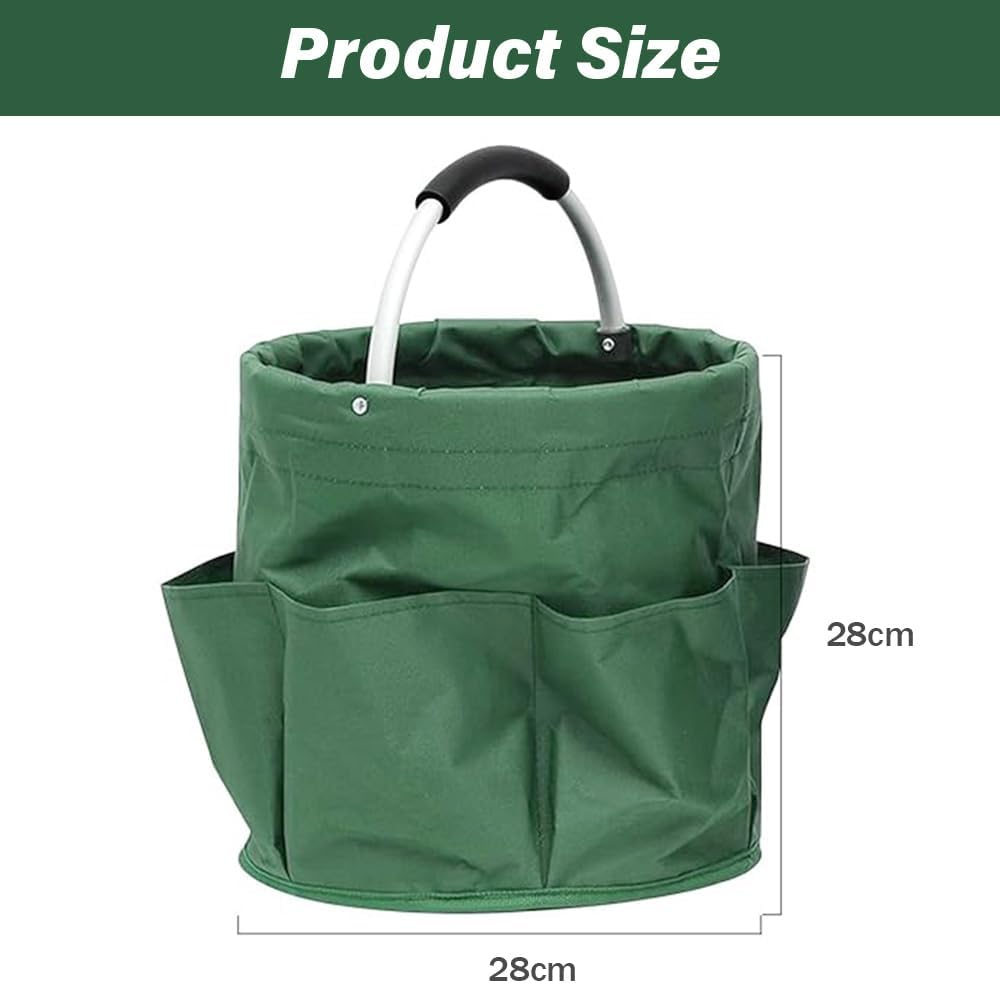 Versatile and Reusable Folding Basket with Handle, Outdoor Storage Bag, Portable Picnic Basket, Beach Basket, Foldable Home Bathroom Storage Bath Toiletries Bag, Foldable Home Shopping Basket image number 4