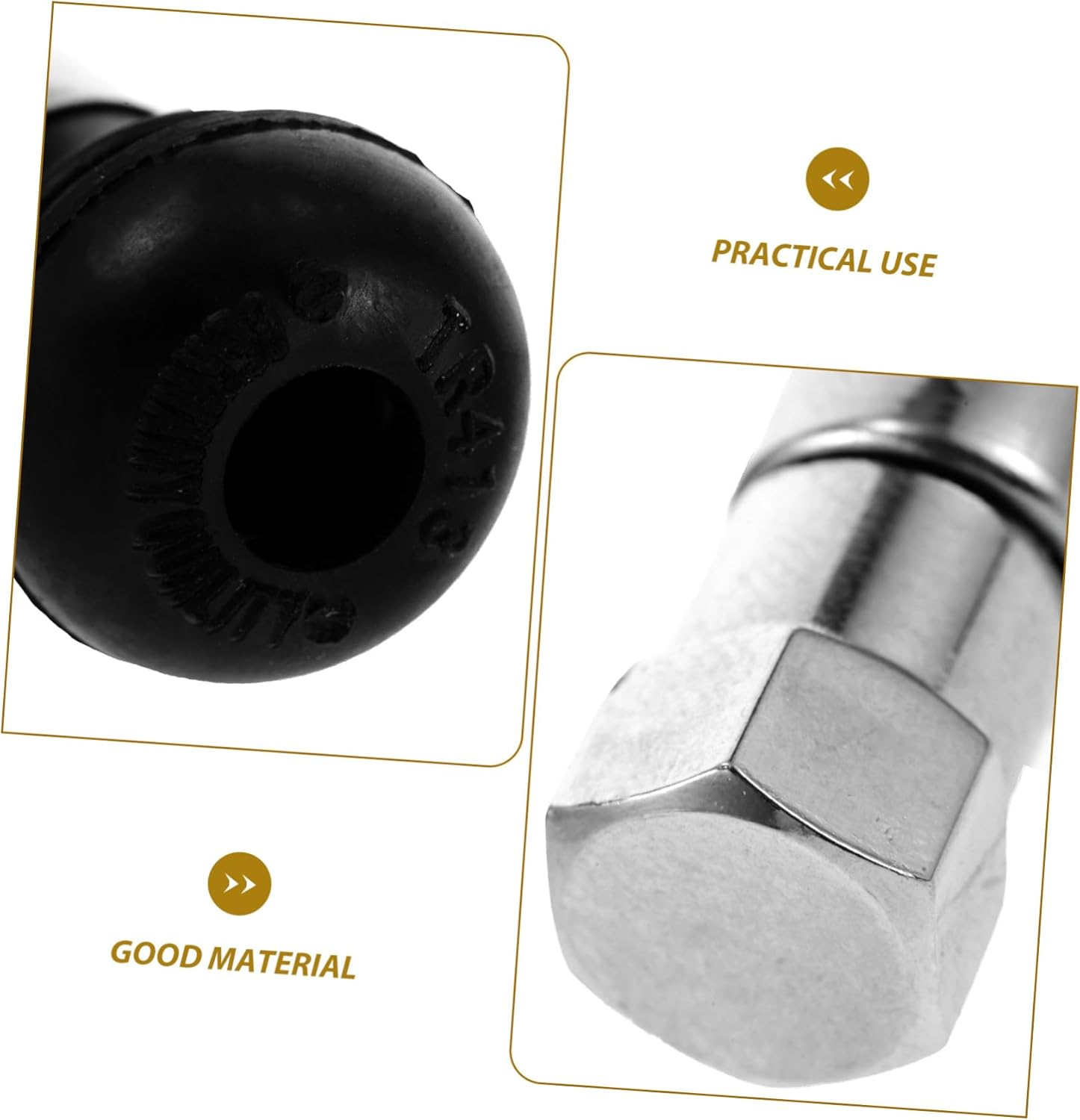 GARVALON 10Pcs Metal Valve Stem Replacement Kit for Cars Truck Tubeless Tire Air Valve Stems Wheels Automotive Accessory image number 5