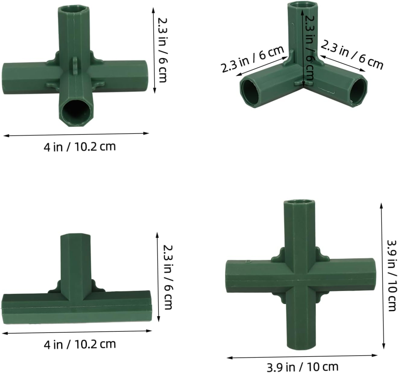 BEBEMOKO 12Pcs Three-Way Gardening Frame Joints Greenhouse Connectors Frame Connector for Greenhouse Material Reusable and Stable image number 2