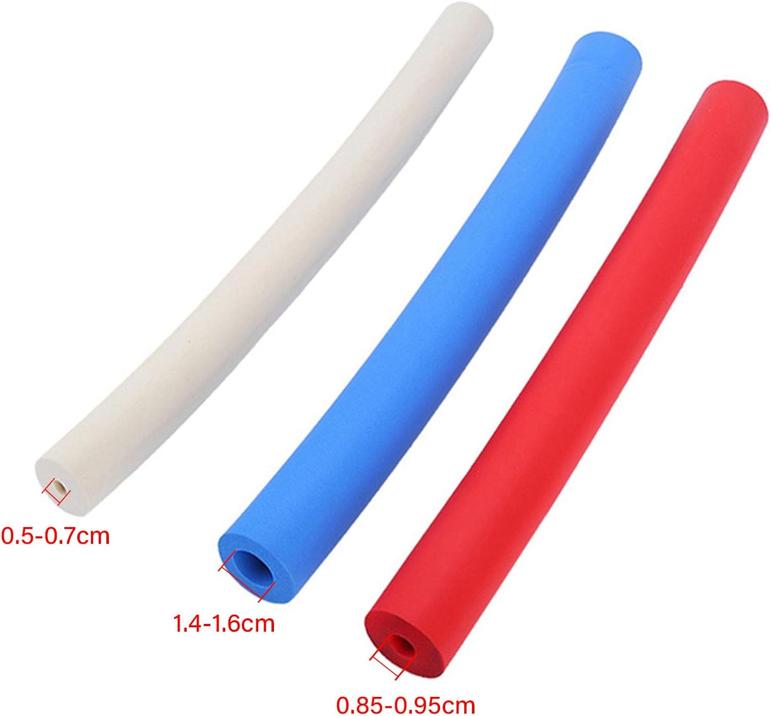 6Pcs Foam Handle Sleeve Non-Slip Foam Grip Tubing for Utensils Pens Pencils Toothbrushes Razors with Comfortable Hand Feeling for Adults Children