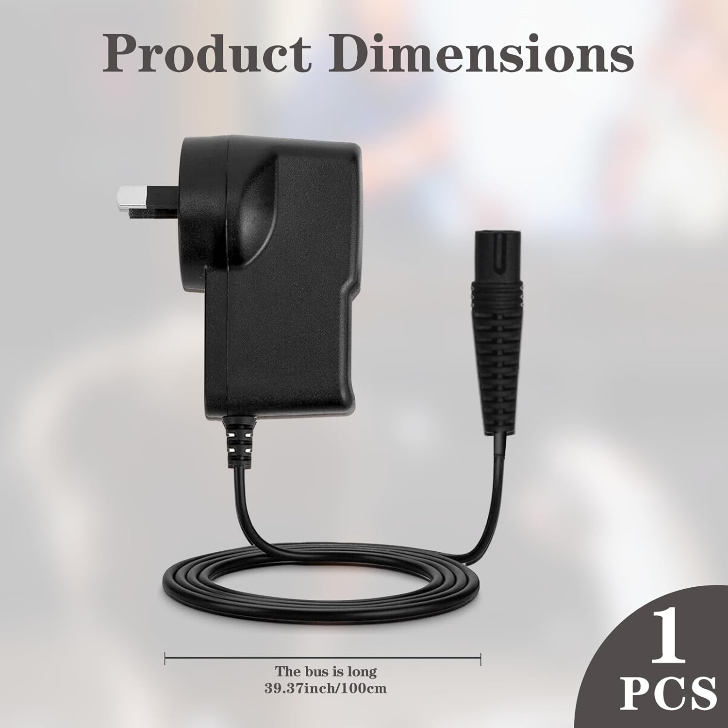 Shaver Charger Cable for Braun Charger Compatible with Braun Series 9 Pro, Braun Series 7, 5, 3, 1, 12V 0.4A AC Power Supply Adapter for Braun Razor 3040S 340S 310S 370 720 760Cc 790Cc 720S-4 7865Cc image number 3