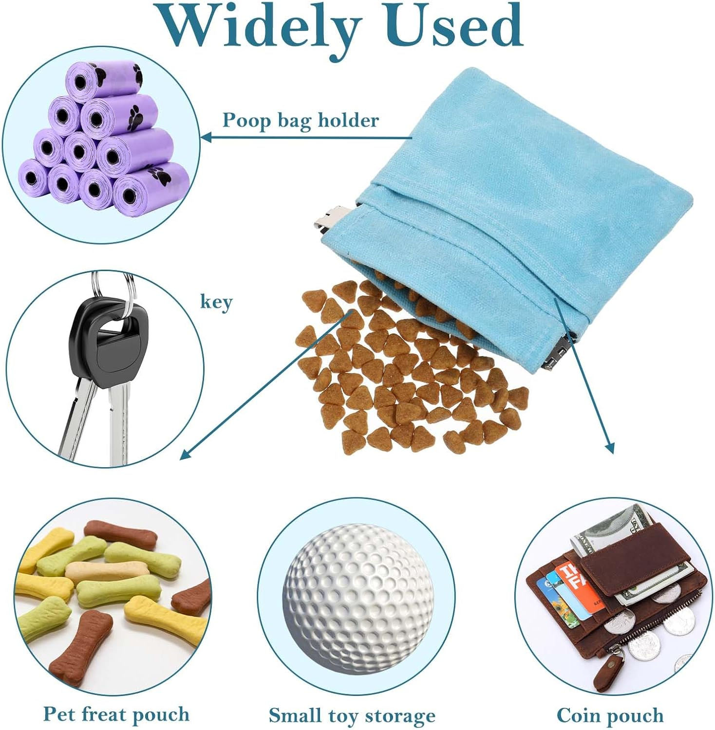 XLIUAX Treat Pouches for Pet Training, Portable Dog Treat Pouch, Hand Free Dog Training Treats Bag with Magnetic Buckle, Auto Closing Dogs Walking Bag for Pet Puppy Travel Feed Snack Outdoor Use image number 4