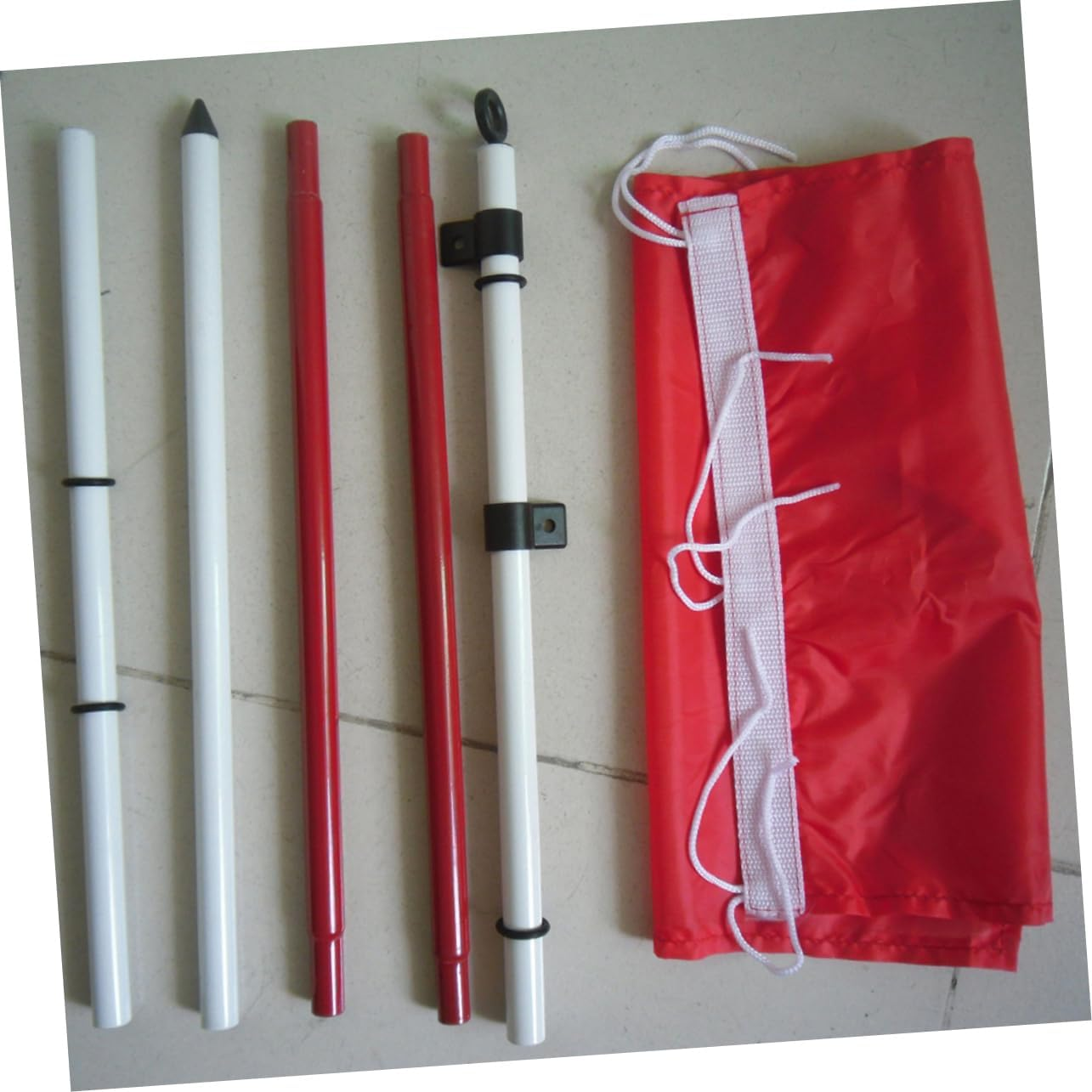 CORHAD 5 Section Flag Pole Set Golf Hole Cup Flag Stick for Yard Practice Realistic Putting Green Flagstick Cup for Outdoor Sports