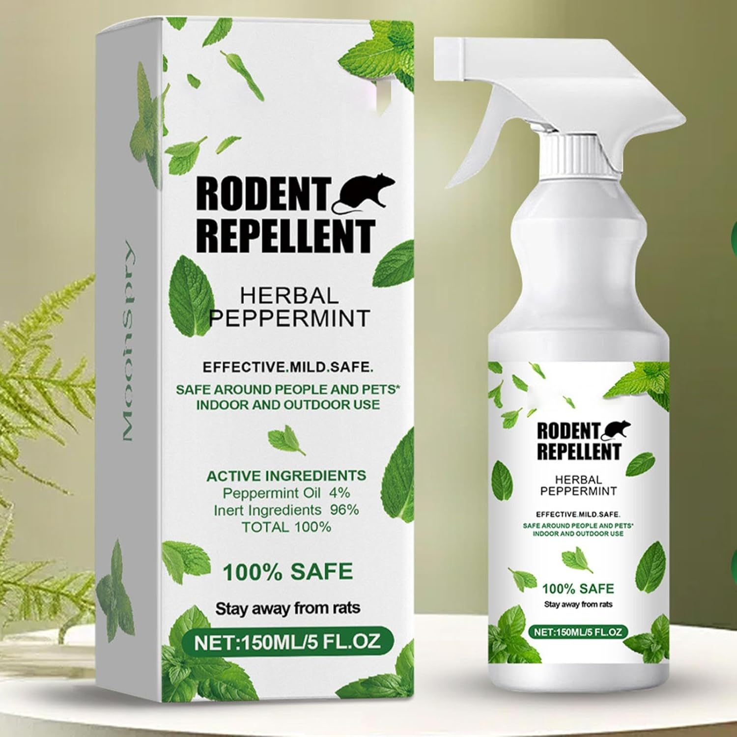 Anti Mouse Peppermint Spray,150Ml Peppermint Spray for Mice Control - Humane Trap Substitute, Mouse Control Supplies for Car Engines RV Trucks Boats image number 6