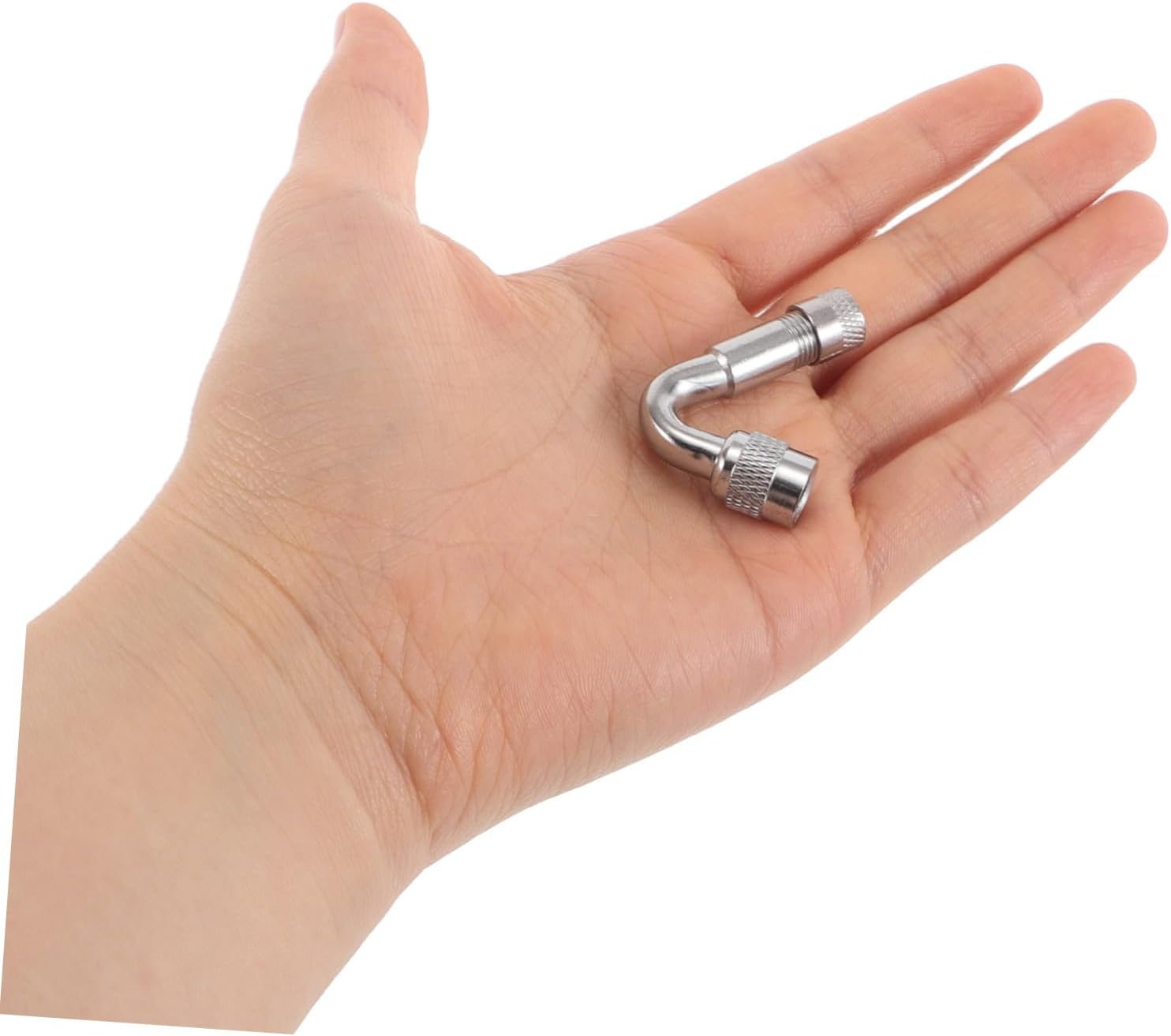 MOBUTOFU 4Pcs Valve Extension Rod Angled Metal Tire Valve Extensions for Car Motorcycle Tires Wheels image number 6