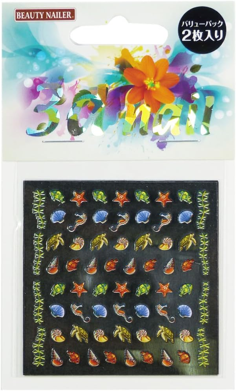 Beauty Nailer Shell-3 Nail Stickers and Stickers for 3D Nails