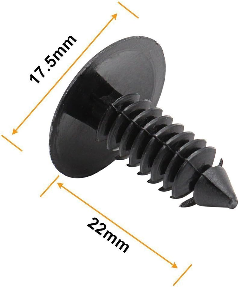 MANSHU 200 Pcs Car Plastic Trim Boot Rivets Push Clip Fastener, 6.4Mm Hole Push Retainer Bumper Fender Shield Clips, Automotive Plastic Push Pins Bumper Clips, Car Plastic Rivets Retainers Screw. image number 1
