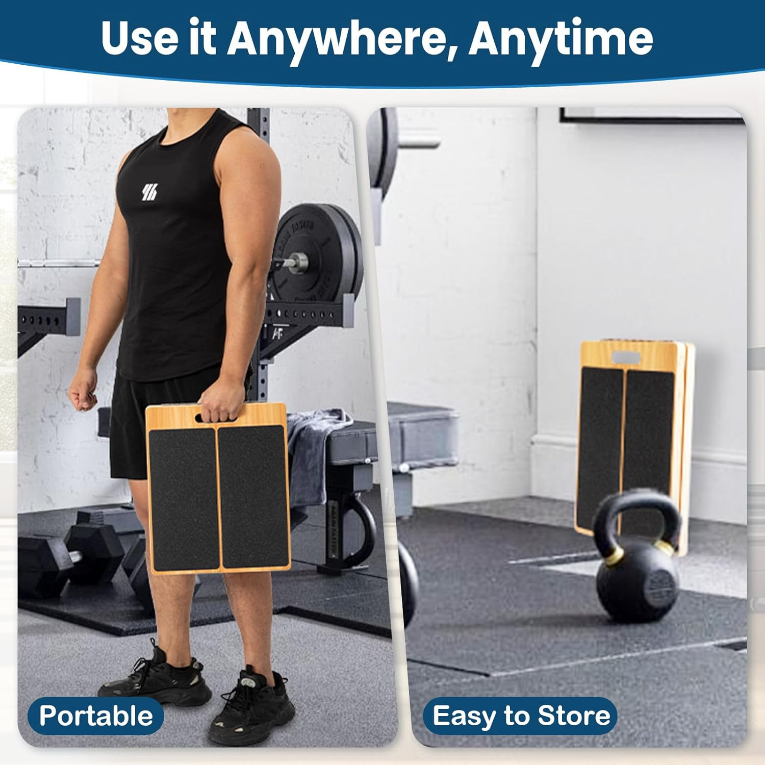 Strongtek 13&rdquo; Wide Portable Wooden Slant Board, 5-Level Incline (15&deg;-35&deg;), Lower Grip Handle, Beginner & Rehab Friendly, Non-Slip Surface for Calf Stretching, Squats, Physical Therapy image number 5