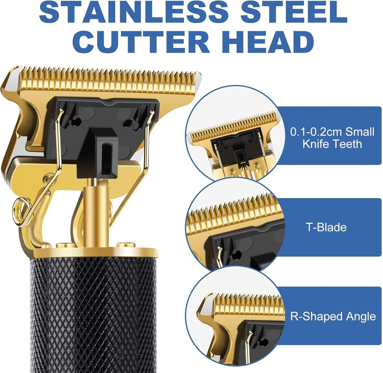 YOGINGO Professional Hair Trimmer for Men, Beard Trimmer Hair Clippers for Men, Cordless Rechargeable Hair Trimmer Metal Body Cutting Grooming Kit,Beard Shaver Barbershop image number 1