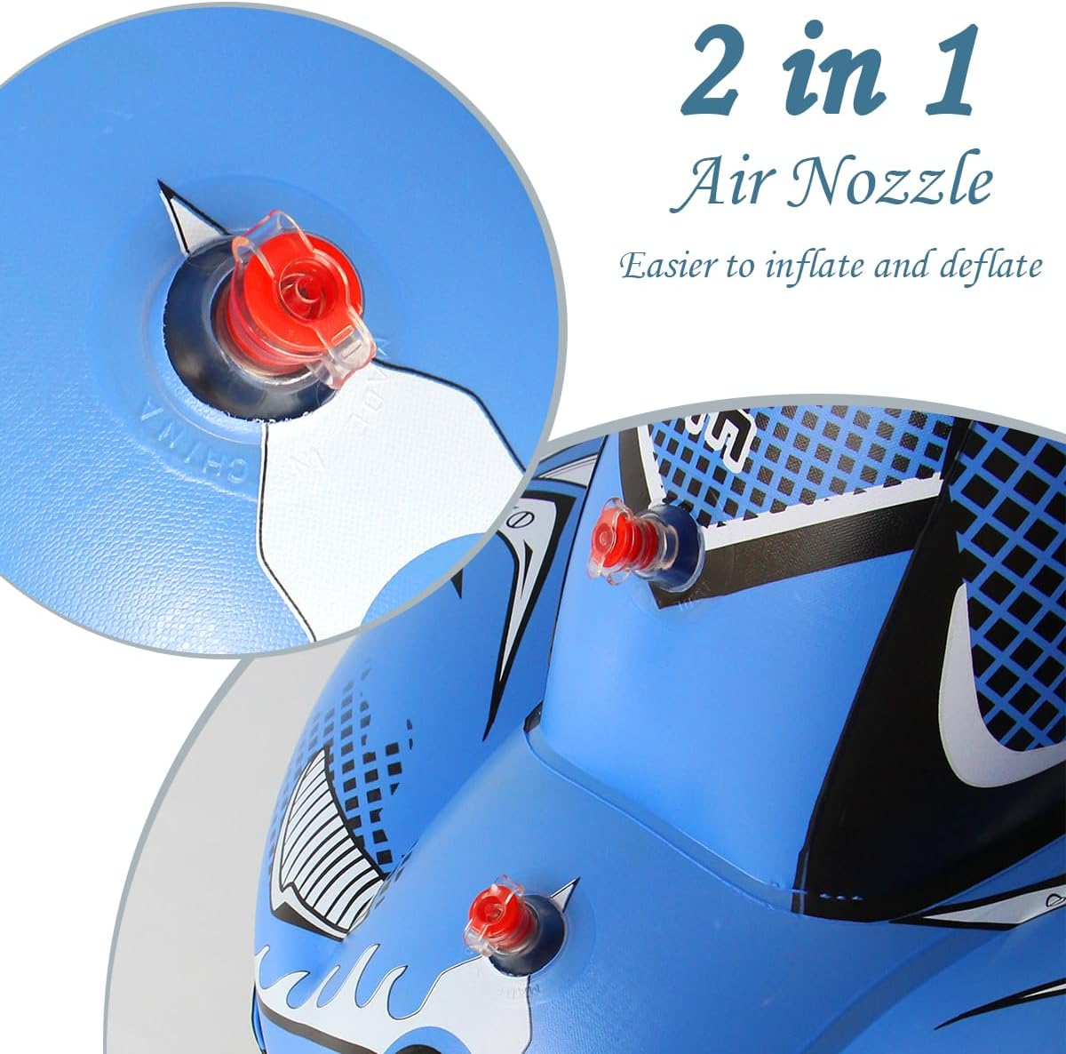 Baiao Snow Tube Inflatable Snow Sled Heavy Duty Snow Toys for Kids and Adults, Inflatable Snow Tube Winter Outdoor Toys(Ski Motor Boat) image number 1