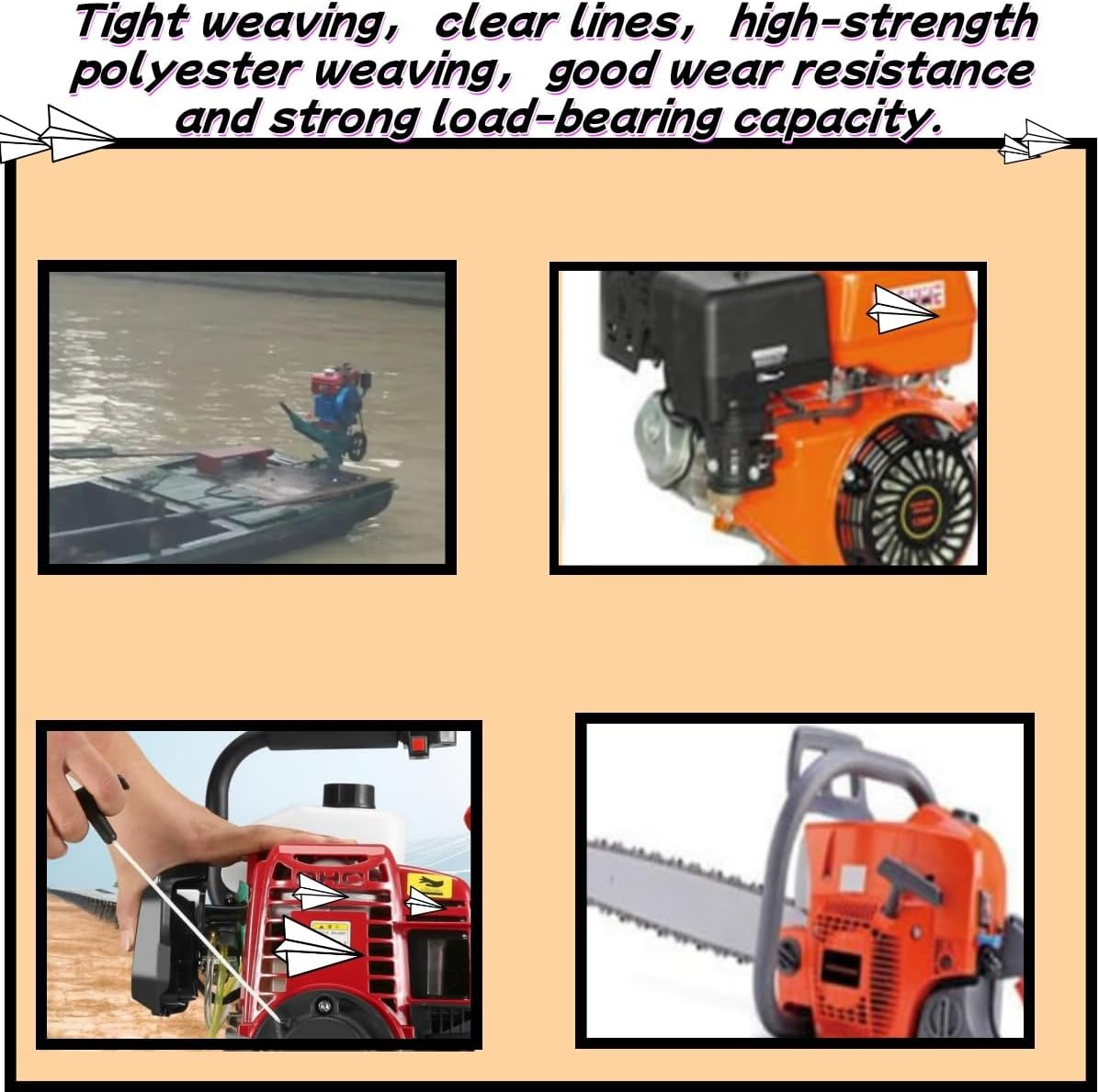 4Pcs Starter Rope Lawnmower,T-Handle,Recoil Starter Rope,Chainsaw, Trimmer Edge, Easy to Install,Durable Nylon Rope，Rope Pull Cord Trimmer for Lawnmowers