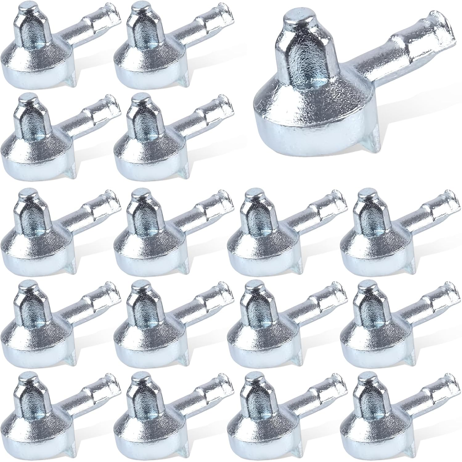 16 Pieces Shelf Support Pens, Zinc Alloy Cabinet Shelf Pens Bookshelf Pens for Shelves Shelf Support Pen Shelf Pen Compatible with IKEA Part 131372 Billy Bookshelf (Silver)