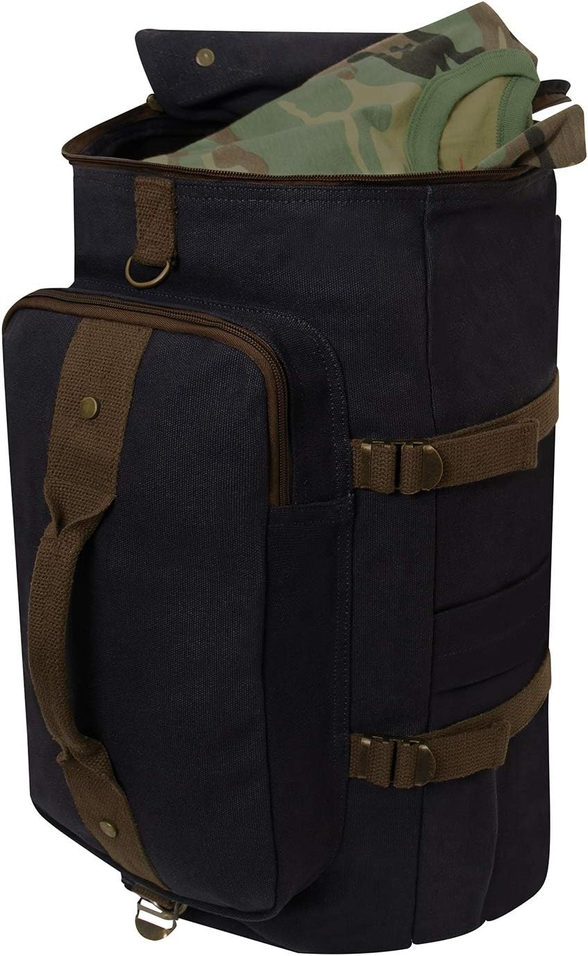 Rothco Convertible 19" Canvas Duffle/Backpack | Military Duffle Bag | Heavy Duty Canvas Bag