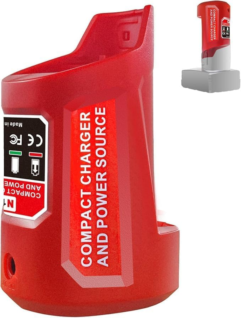 For Milwaukee Battery Power Source,M-12 Battery Charger with Type-C Port & DC 12V Outlet, Battery Adapter for Milwaukee Heated Jacket 49-24-2310 Compatible with 48-11-2420 48-11-2411 image number 3