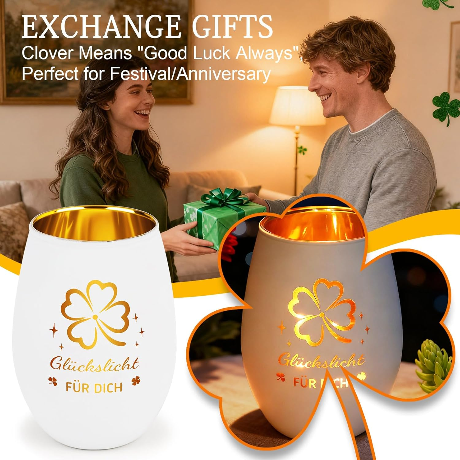 Lucky Light Lantern Gifts for Women, High-Quality Engraved Tea Light Holder, Gift Ideas for Women, Birthday, Valentine'S Day image number 5