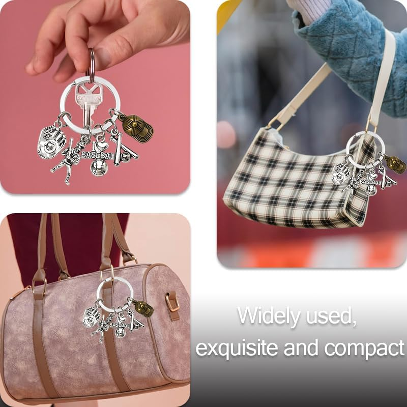 Baseball Birthday Gifts for Grandson Son Graduation Gifts for Boys Nephew Baseball Player Sports Team Gift Keychain for Men Trainer Coach Thank You Presents for Coach Softball Bag Charms for Backpack image number 5