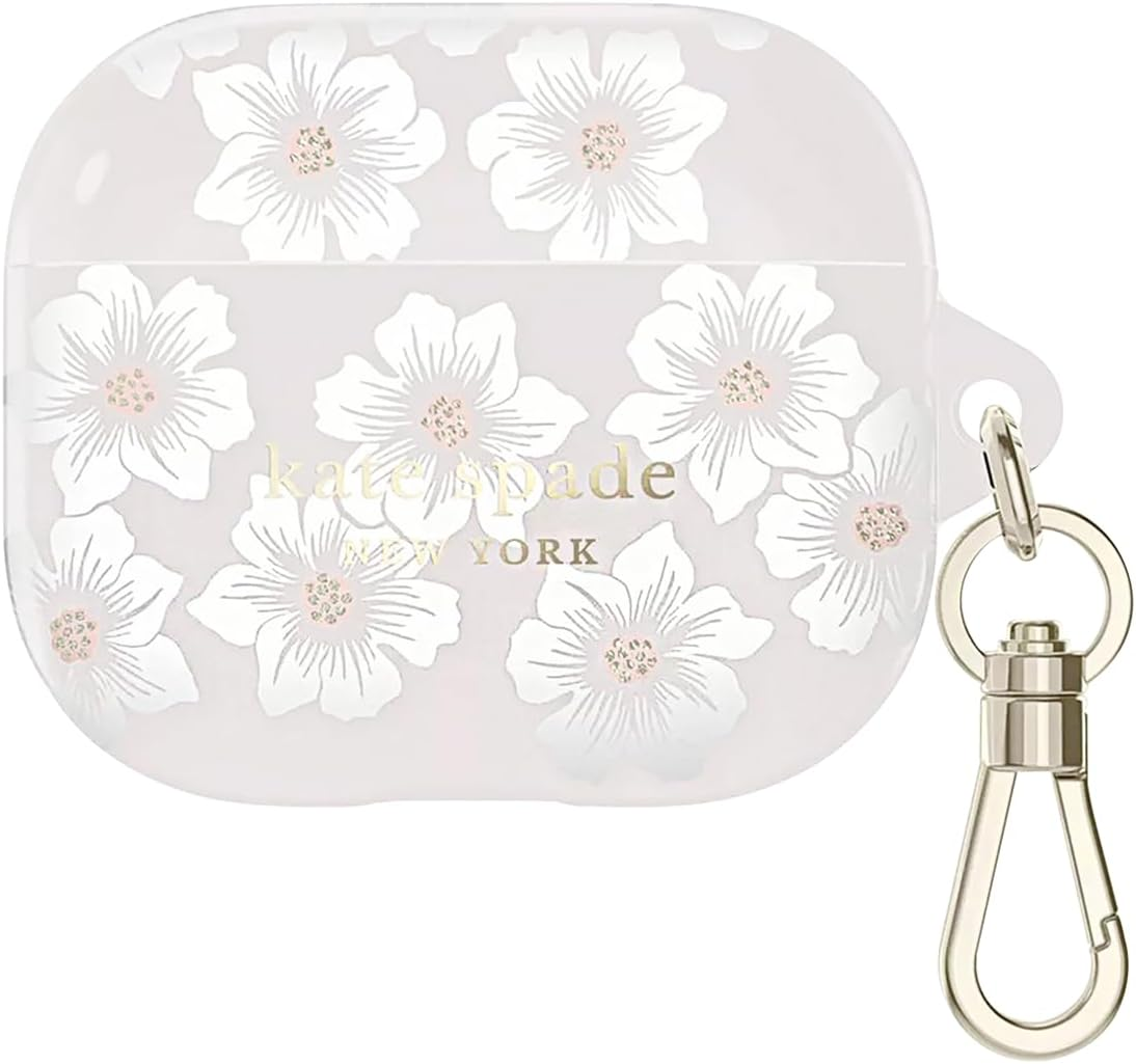 Kate Spade New York Airpods Protective Case with Keychain Ring - Hollyhock Cream, Compatible with Airpods 3Rd Generation image number 2
