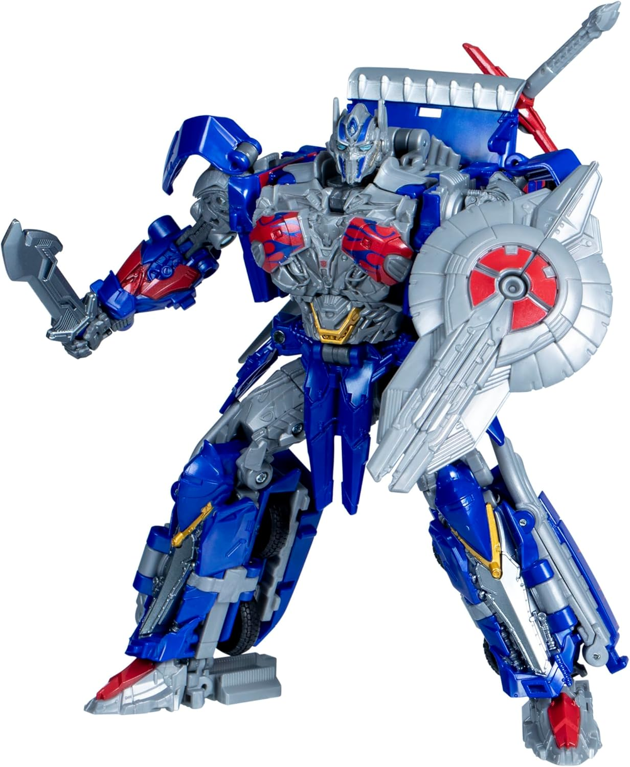 Transformers Toys Studio Series Leader Class Transformers: Age of Extinction Optimus Prime, 8.5-Inch Converting Action Figure, Ages 8+