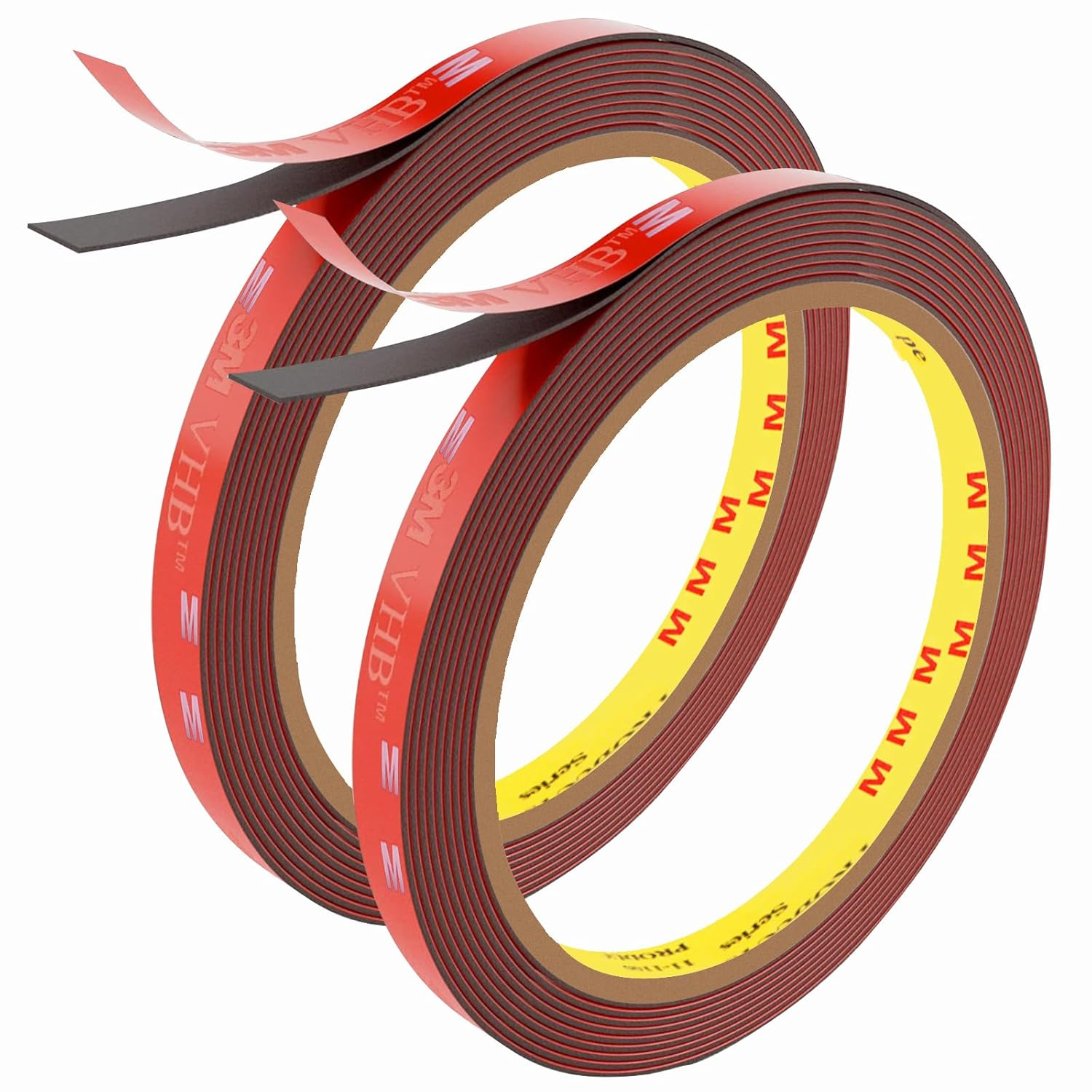 Double Sided Tape 3M Heavy Duty &ndash; 9.8 FT X 0.24" (3M X 6Mm) Strong Foam Mounting Tape, 0.03" Thick 3M Adhesive, Waterproof & High Hold for Walls, Automotive, Home & Office Decor (Pack of 2)