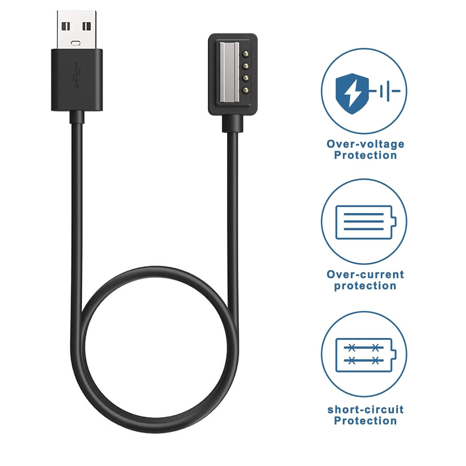 1M Long Magnetic Charger for Suunto 9 & Spartan Ultra & Spartan Sport Wrist HR, 100Cm/3.3Ft Replacement USB Charging Cable Dock image number 4