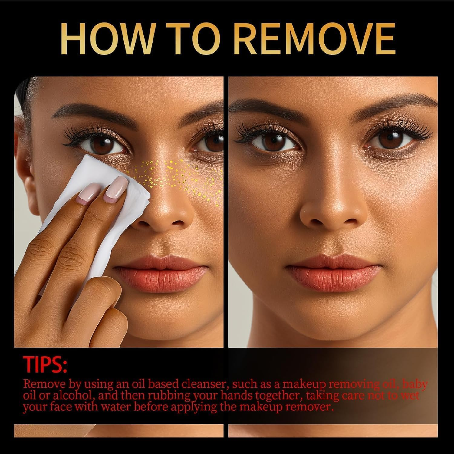 Glitter Freckles Face Tattoo, 12 Pcs Multichrome Holographic Sparkle Face Glitter Freckles Speckles Stickers, Waterproof Metallic Cute Star Temporary Tattoo Stickers Makeup Festival Rave Accessories image number 1