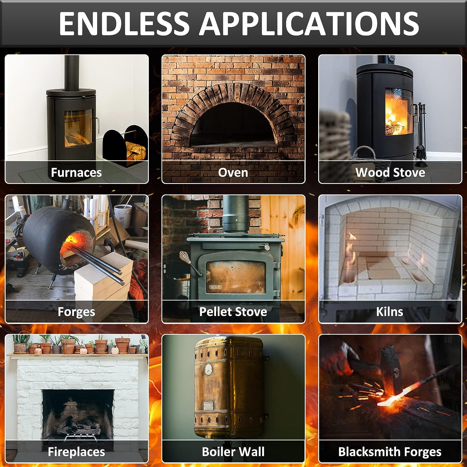 BXI Ceramic Fiber Thermal Insulation Board (2732F) - Inorganic - Flame Retardant, Heat Resistant (12'' X 8'' X 0.8'') image number 4