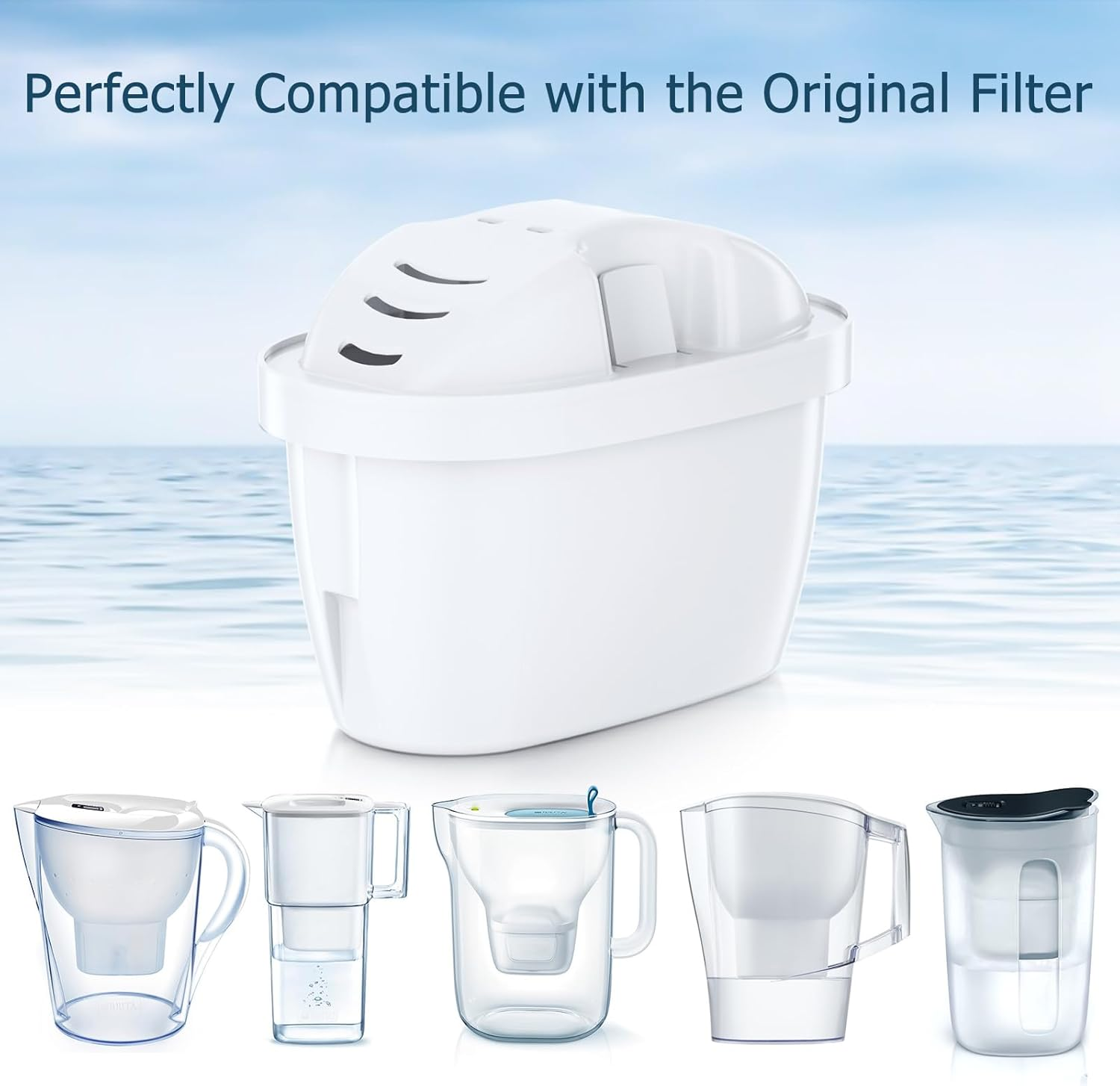 Brita Maxtra+ Filter Replacement &ndash; Compatible with Marella, Aluna, Style, Flow & More &ndash; 5-Stage Filtration with Mineral Retention &ndash; Bpa-Free 6 Pack for Tea, Coffee & Cooking