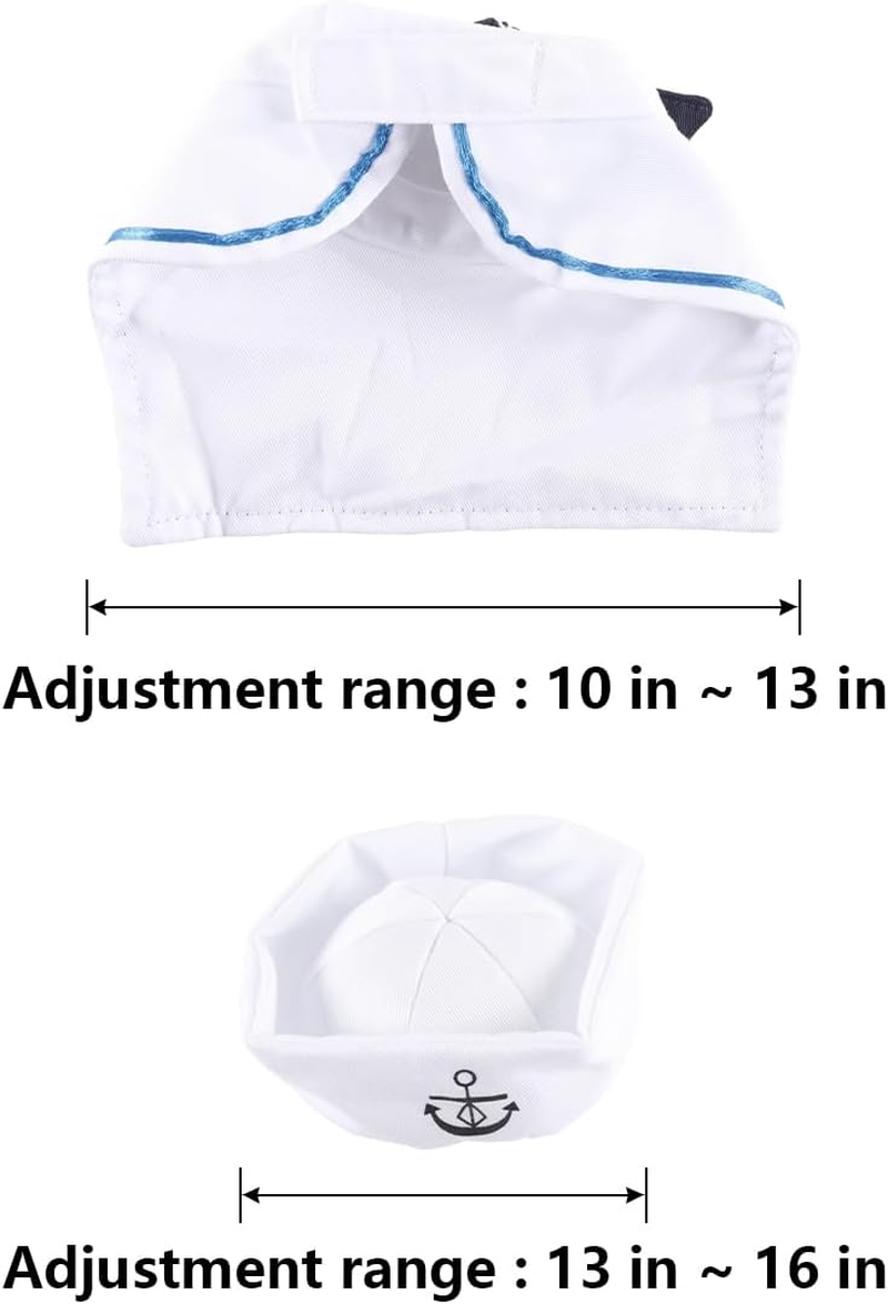 Gorise Adjustable Pet Sailor Outfit for Cats and Dogs &ndash; Navy Collar Maritime Cape, Cute Sailor Costume