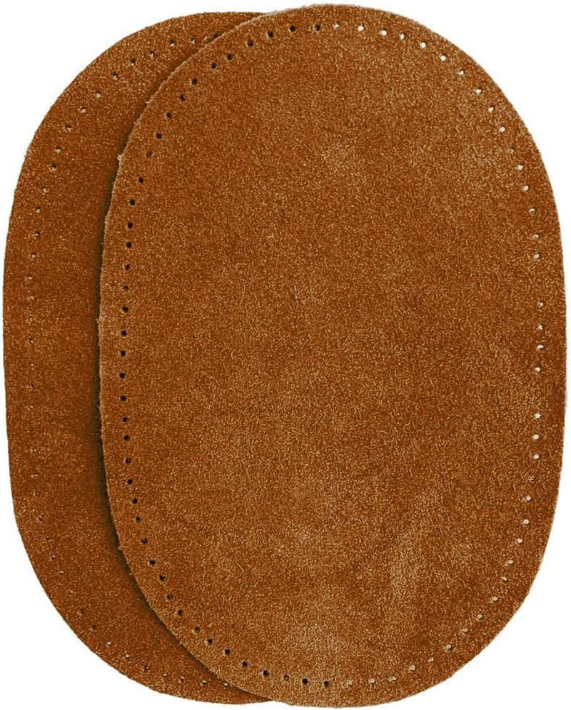 2PCS Suede PU Leather Sew Elbow Knee Patches DIY Sewing Applique Home Supplies (Brown) image number 1