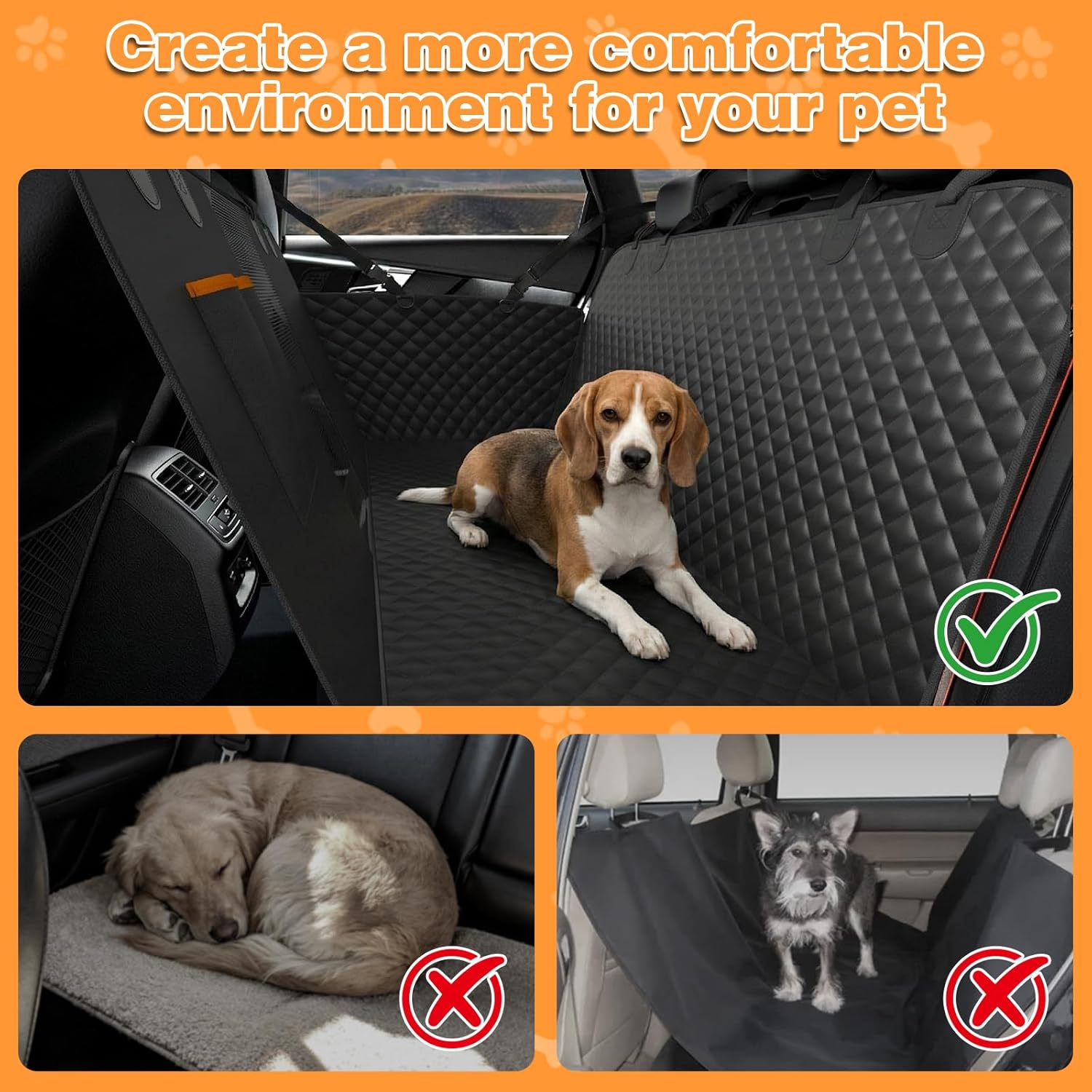 Trvecvxa Car Boot Protector Dog image number 2