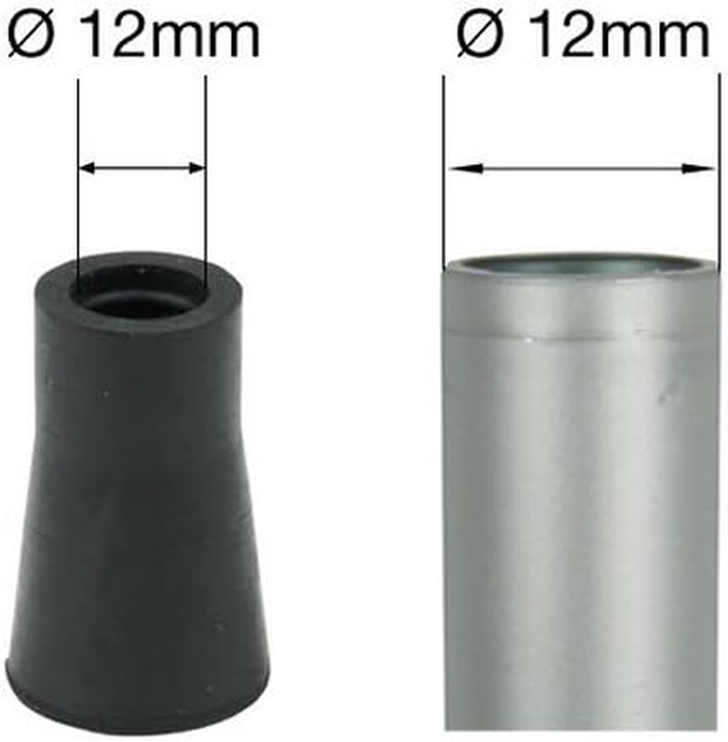 Lifeswonderful - 4Pcs: Rubber Ferrules Tips Ends for Leki Style Hiking Sticks Trekking Poles - 12Mm image number 3