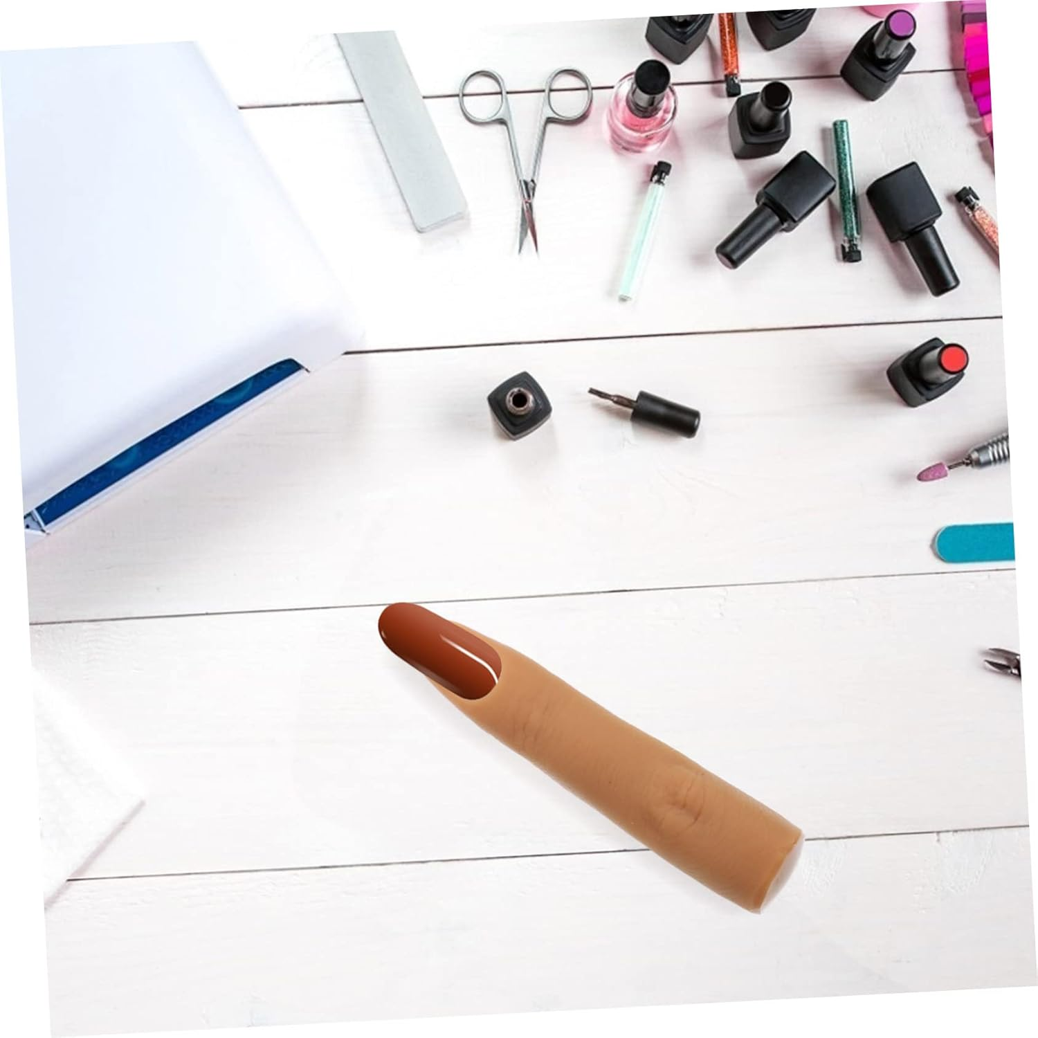 IWOWHERO Nail Tech Supplies Nail Art Practice Realistic Artificial Finger Training Model
