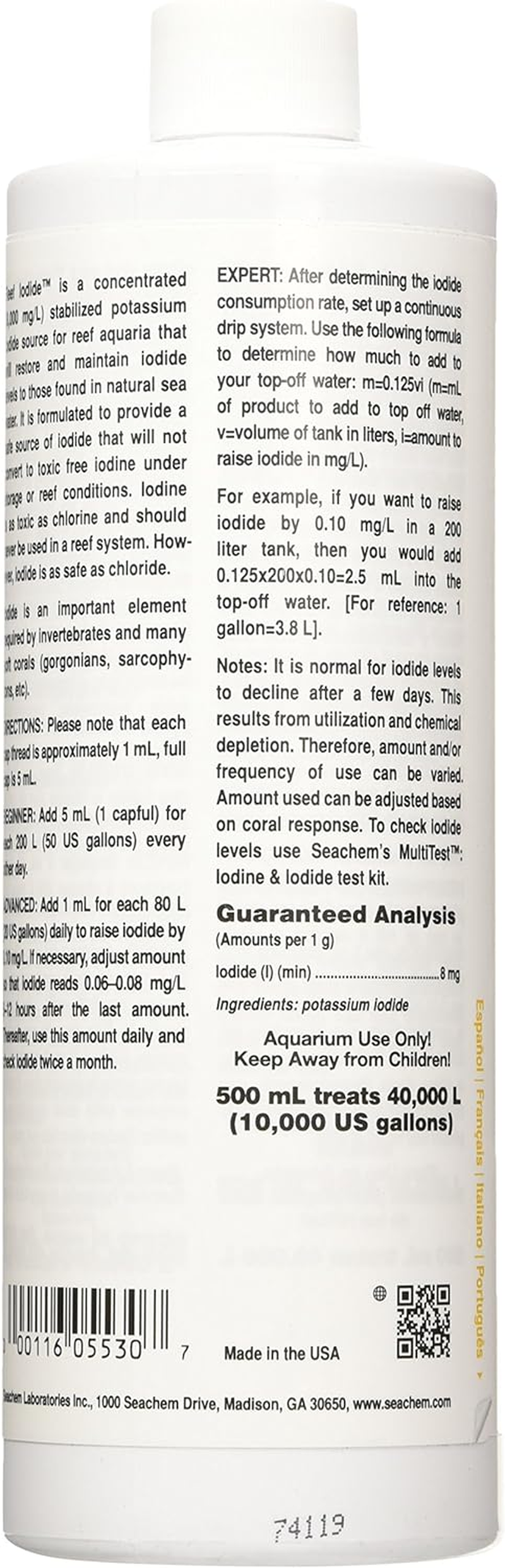 Seachem Reef Iodide (SC55307) image number 2