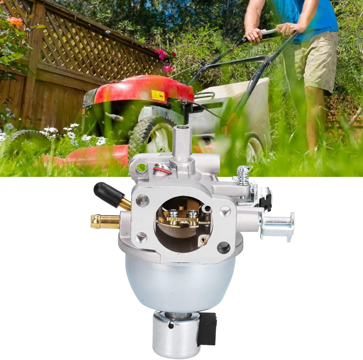 Carburetor, Carb Kit Engine Filter Set with Throttle Cable Replacement, Air Fuel Filter for Lawn Mower,Garden and Outdoor image number 3