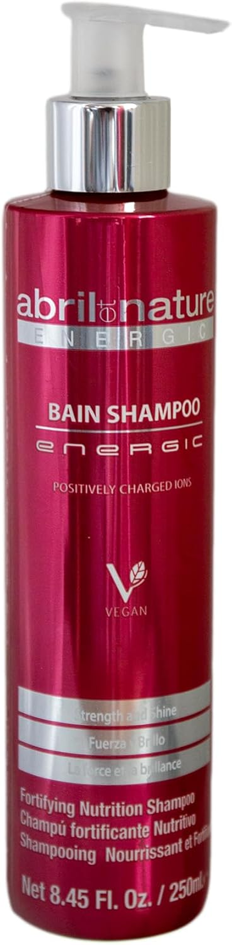 Abril Et Nature - Bain Shampoo Energic - Keratin Shampoo for Hair - 250 Ml - Repairing Shampoo for Dry Hair - Gives the Hair Fibre Its Strength - Powerful Anti-Frizz image number 2