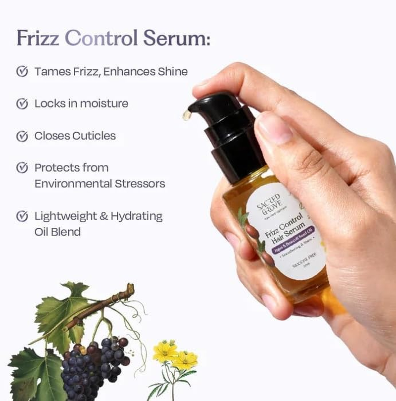 MANTRAMART Herbal Hair Serum & Natural Cleanser Set | Silicone-Free Frizz Control Serum with Herb Oils (30 Ml) & Reetha Argan Herbal Shampoo &ndash; Paraben & Sulphate Free (250 Ml) image number 1