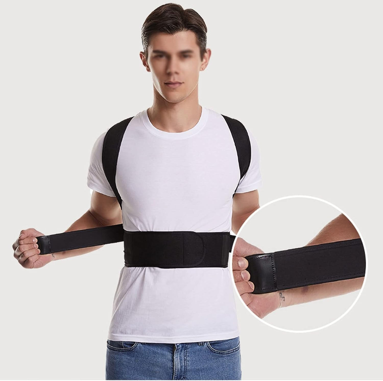 S-5XL plus Size Posture Corrector for Men and Women Teenager Student Adjustable Back Brace Upright Full Back Support Straightener Prevent Scoliosis Improve Hunchback image number 4