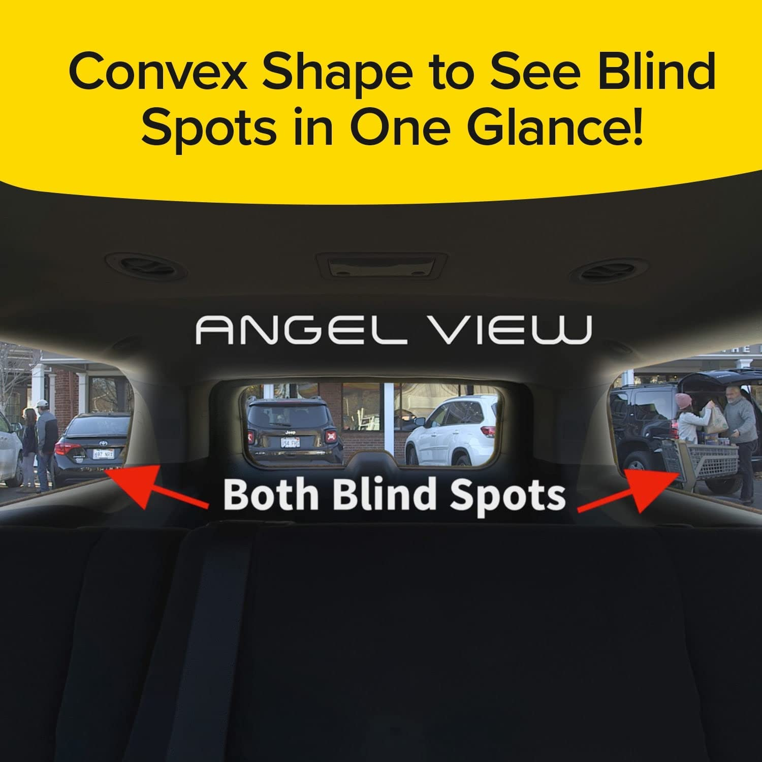 New Improved Wide-Angle Rearview Mirror AS-SEEN-ON-TV Reduce Blind Spots, Installs in Seconds, Fits Most Cars, Suvs & Trucks image number 5
