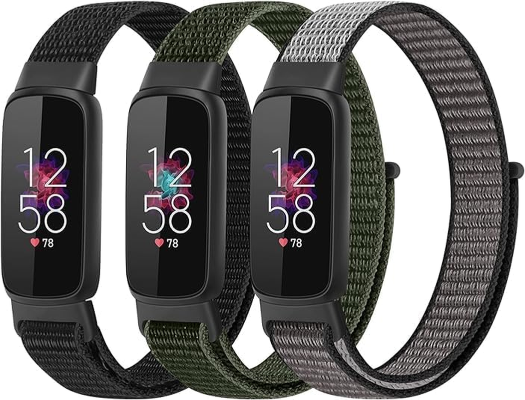 Nylon Bands Compatible with Fitbit Luxe Band for Women,Soft Sport Loop Adjustable Wristband Replacement Strap for Fitbit Luxe/Fitbit Luxe Special Edition for Women Men