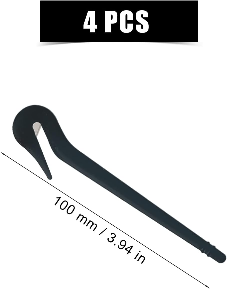 KINBOM 4 Pieces Elastic Cutting Band Cutter Elastic Hair Band Remover Elastic Pony Tip Rubber Band Remover for All Hair Types (Black) image number 1